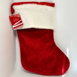 ✨ 5 for $25 DEAL! ✨ Ashland Red Christmas Stocking w/ Plush White Cuff 15" NWT